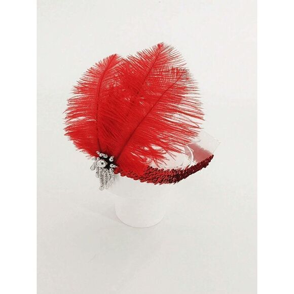 ❤️✨ 5PCS 1920s Red Accessories Flapper Great Gatsby Retro Costume Set NEW - Picture 8 of 16